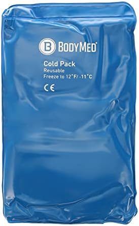 BodyMed Reusable Vinyl Ice Pack for Knee, Arm, Elbow, Shoulder, Back - Professional Grade Cold Therapy for Injuries, Aches, Swelling, Bruises, Sprains - 12 in. x 7 in. (Half)