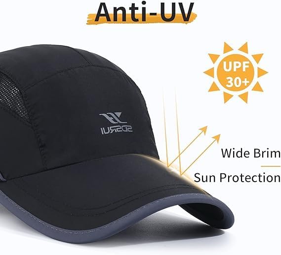 Running Hat Mesh Sports Cap Lightweight Quick Drying Runner Cap for Men Women