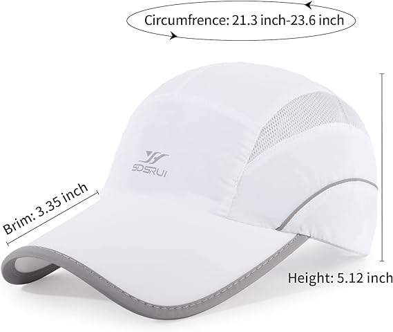 Running Hat Mesh Sports Cap Lightweight Quick Drying Runner Cap for Men Women