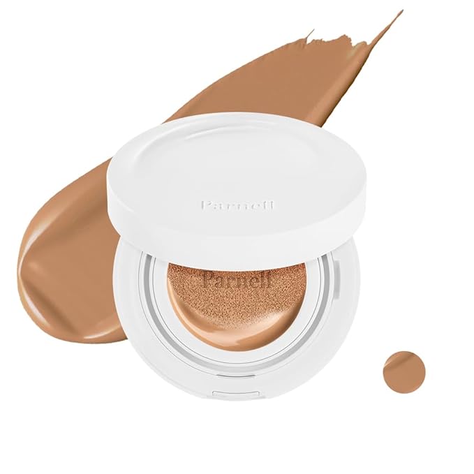 Parnell Cicamanu Serum Cushion - Moisturizing Foundation for Soothing, Coverage, Glass Skin and Lightweight for Sensitive and Dry Skin Pearl Skin (0.52 Fl Oz) (34N)