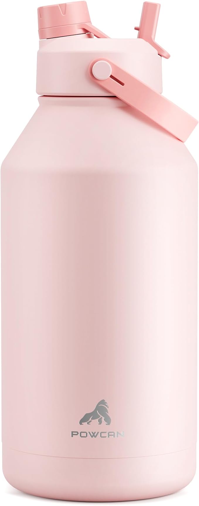 64 oz Insulated Water Bottle with 2-in-1 Straw and Spout Lid, Keep Cold 24H, Leak-Proof, BPA-Free, Double Wall Stainless Steel Water Bottle for Sports, Gym, Travel, and School (Cotton Candy)