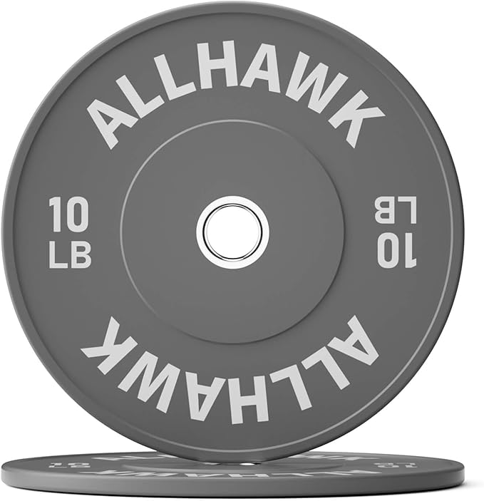 Colorful Olympic Bumper Plates, 2-inch Stainless Steel Insert, Virgin Rubber Weight Plate Set for Barbell Weight Lifting and Strength Training Home Gym