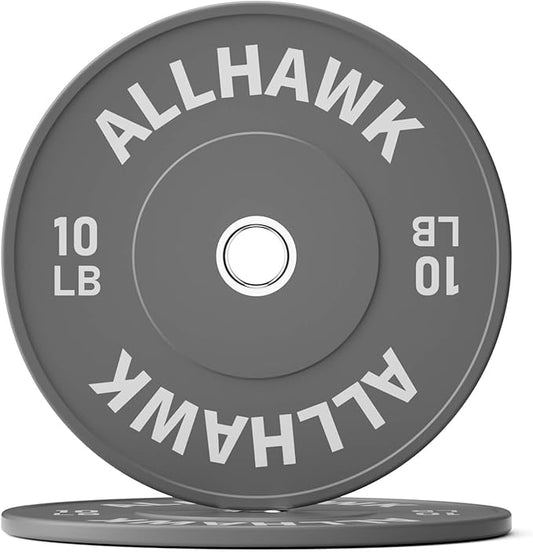 Colorful Olympic Bumper Plates, 2-inch Stainless Steel Insert, Virgin Rubber Weight Plate Set for Barbell Weight Lifting and Strength Training Home Gym