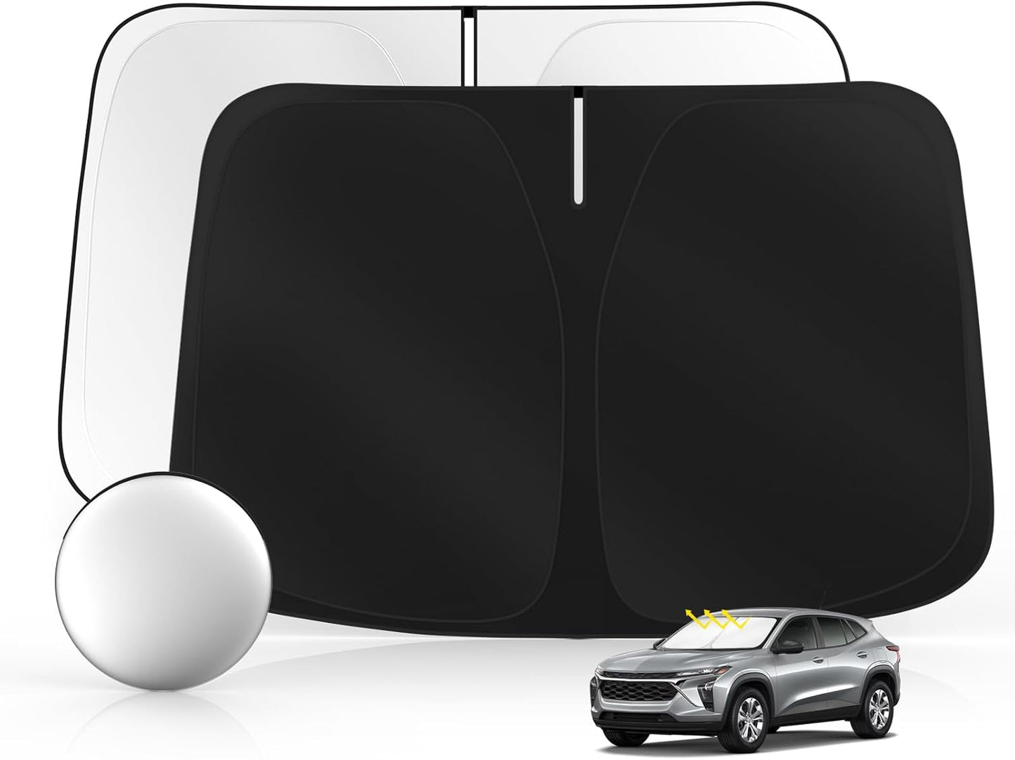 Windshield Sun Shade for Ch-evro-let/Chevy Trax 2013-2023 Foldable Sunshade Custom Fit Front Window Car Interior Accessories Protector Blocks UV Rays