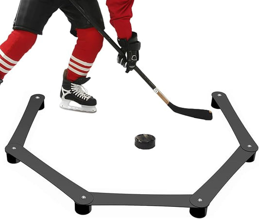 WIPHANY Hockey Stick Handling Training Aid Adjustable Hockey Stickhandling Trainer Suitable for On or Off Ice Lightweight Portable Hockey Training Aid for Improving Puck Control Dangler