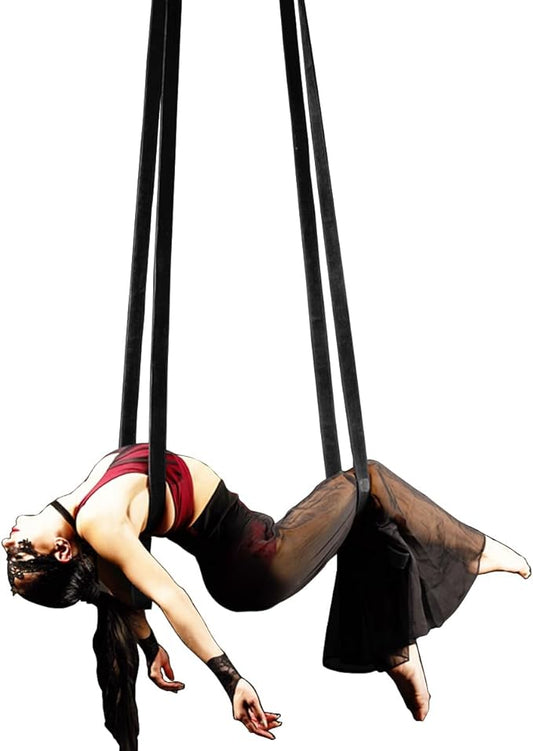 4.9ft (1.5m) Aerial Loops Straps – Professional Aerial Yoga Ropes for Acrobatics, Circus Training & Fitness – Strong Nylon Trapeze Straps for Aerial Silks, Hammock, Dance & Performance Arts