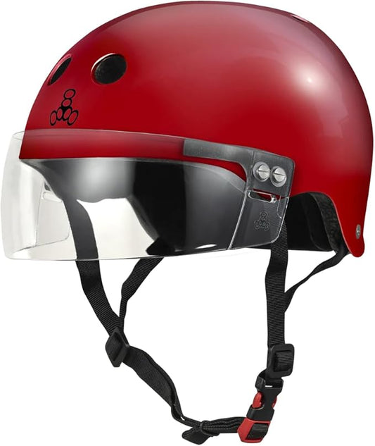 Triple Eight The Certified Sweatsaver Helmet with Visor for Roller Derby, Skateboarding and BMX