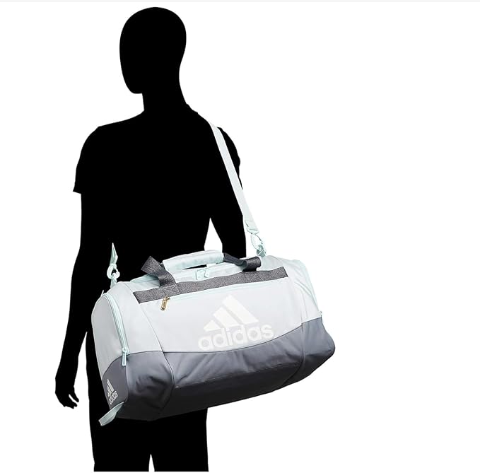 adidas Unisex Defender 4.0 Gym Duffel Bag for Men and Women, Two Tone White/Black, Small (38L)