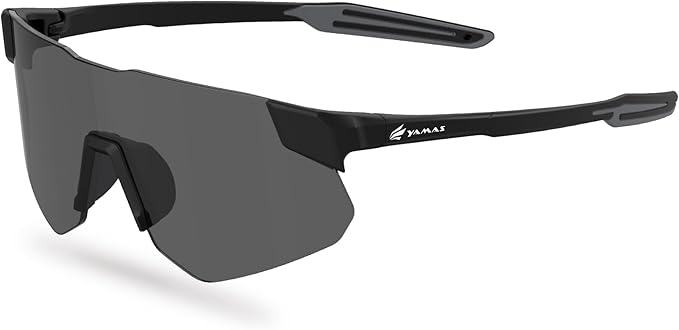 YAMAS Sport Sunglasses for Mens Womens, Wrap around Sunglasses, Non-Slip Nose Pads for Climbing and Running, UV400 Protection