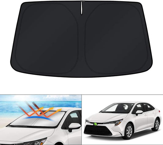 KUST Windshield Sun Shade for 2020-2024 2025 Toyota Corolla (Not for Corolla Cross) Custom Fit Sunshade Sun Visor Protector Foldable Blocks UV Rays Keep Your Cooler