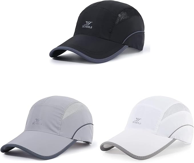 Running Hat Mesh Sports Cap Lightweight Quick Drying Runner Cap for Men Women