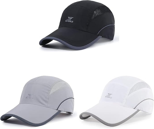 Running Hat Mesh Sports Cap Lightweight Quick Drying Runner Cap for Men Women