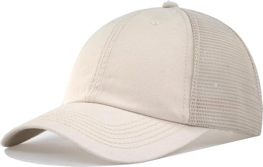 Comfy Vintage Trucker Baseball Hat- M/L/XL/XXL Women Men Unstructured Washed Dad Cap | Snapback | Soft Crown | Soft Mesh