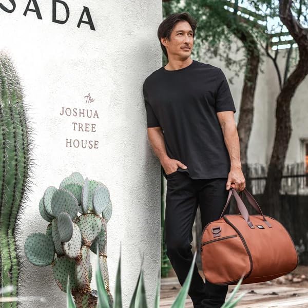 Halfday Convertible 2-in-1 Garment Duffel Weekender Bag 45L | Wrinkle-Free Travel, Hanging Suit Compartment, Shoe Pockets, Trolley Sleeve. Durable & Water-Resistant Carry-On, Terracotta