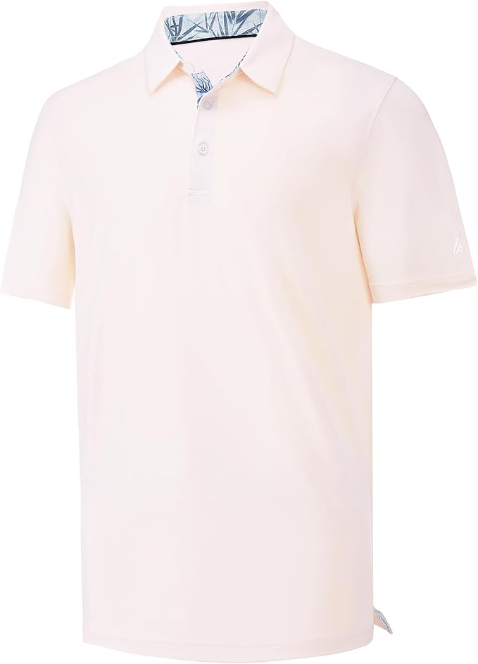 Mens Polo Shirts Short Casual Solid Stylish Dry Fit Performance Designed Collared Golf Polo Shirts for Men