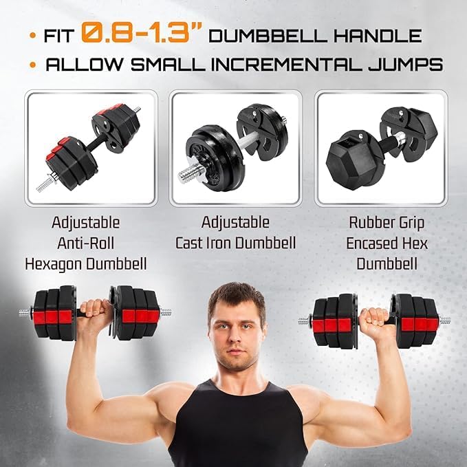 Yes4All Fractional Weight Plates Set, Available In Steel And Rubber, Set of 2/4/6 Plates in 1.25LB, 2.5LB, or 5LB Sizes, Micro Change Plates for Dumbbell and Olympic Barbell Weightlifting