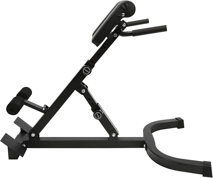 Roman Chair, Hyperextension Bench Roman Chair Adjustable Back Extension Machine Lower Back Exercise Equipment Multi-Functional Workout Bench for Home Gym Full Body Abs Glutes Core Muscles