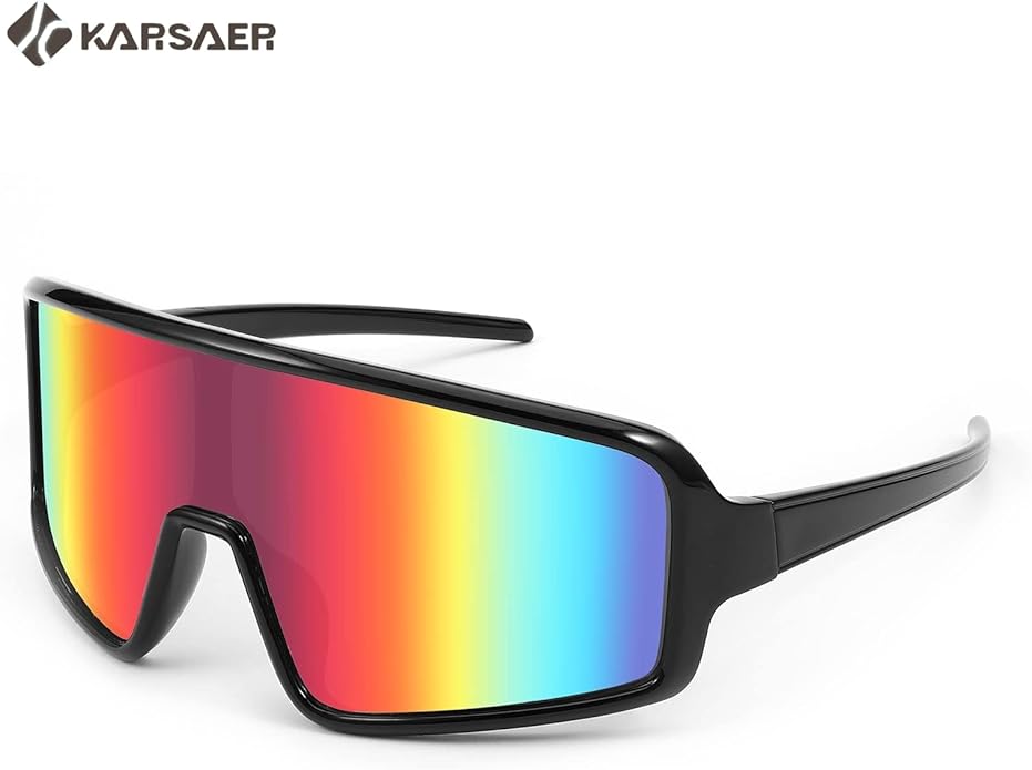 Karsaer Vision Sports Sunglasses Cycling Glasses Baseball Softball Sunglasses Unisex for Adult Youth Kids Boys Girls 8-16