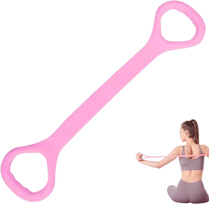 LEZER Figure 8 Resistance Band, Fitness Elastic Rope, Execrise Workout for Arm, Back, Chest and Shoulder, Yoga, Pilates, Stretching, Physical Therapy Equipment