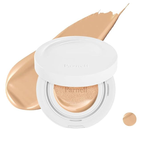Parnell Cicamanu Serum Cushion - Moisturizing Foundation for Soothing, Coverage, Glass Skin and Lightweight for Sensitive and Dry Skin Pearl Skin (0.52 Fl Oz)(24N)