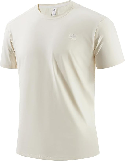 Mens Seamless Workout T-Shirts Lightweight Moisture Wicking Running Hiking Camping Tennis Pickleball Shirts for Men