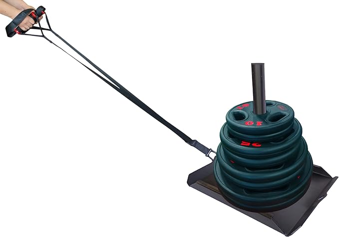 Weight Sled Made of One Pice Premium Steel. Workout Sled Improves Speed and Power. Weight Sleds for Training Used Indoor & Outdoor. Workout Sled Push Pull Moments.