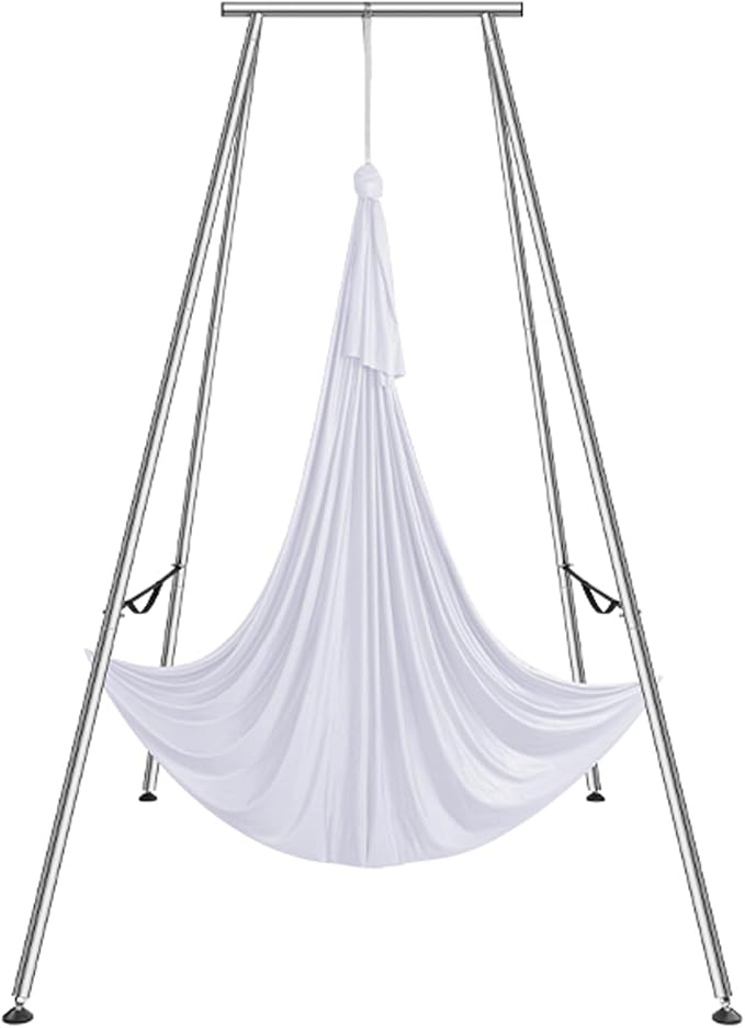 VEVOR Aerial Yoga Frame, 9.67 ft Height Swing Stand, Max 551.15 lbs Load Chrome-Plated Steel Pipe Inversion Yoga Rig for Indoor Outdoor Use