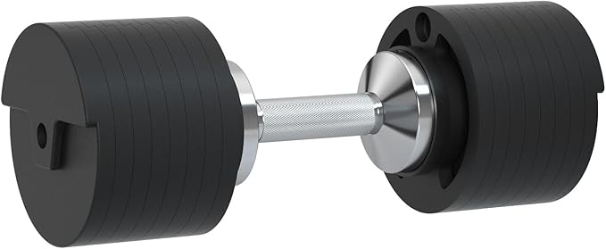 SNODE AD80 Drop Proof 80 lbs Adjustable Dumbbell Set -Adjustable Weights with Cast Iron Plates and Cradle, Knurled Handle, Fast Adjust, Compact Home Gym Equipment for Bench & Press