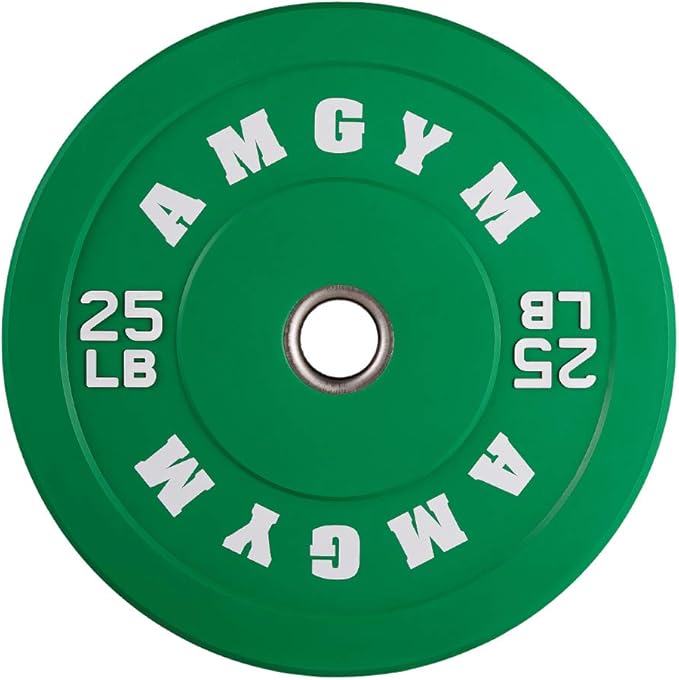 2 Inch Bumper Plates，10-500lbs，Barbell Rubber Olympic Weight Plates Set for Home Gym, Strength Training & Weight Lifting, Multiple Options Colors
