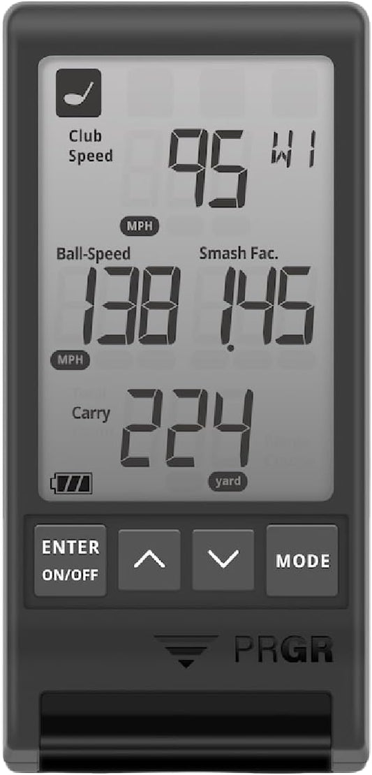 HS 130-A Portable Golf Launch Monitor | Doppler Radar Measures Club & Ball Speed, Smash Factor, Total & Carry Distance | Tracks Swing Speed Training Aids