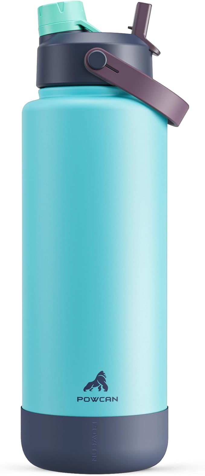 40 oz Insulated Water Bottle with 2-in-1 Straw and Spout Lid, Keep Cold 24H, Leak-Proof, BPA-Free, Double Wall Stainless Steel Water Bottle for Sports, Gym, Travel, and School (Big Wave)