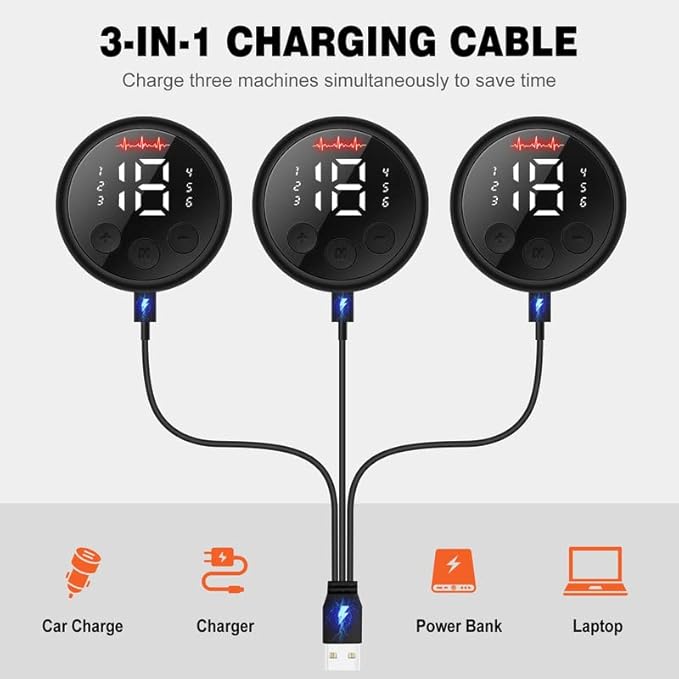 cepignoly Joinpital ABS Stimulator Workout Equipment, Ab Machine USB Rechargeable Gear for Abdomen/Arm/Leg, Strength Training Equipment for Men and Women