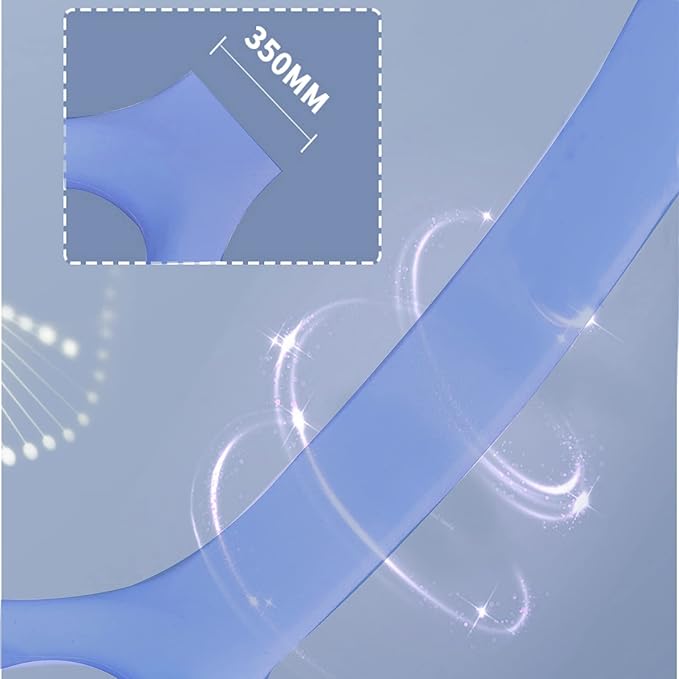 HUICHAI Figure 8 Fitness Resistance Band with Handles, Pure Barre Workout Chest Arm and Shoulder Stretch Bands Exercise Equipment, Blue