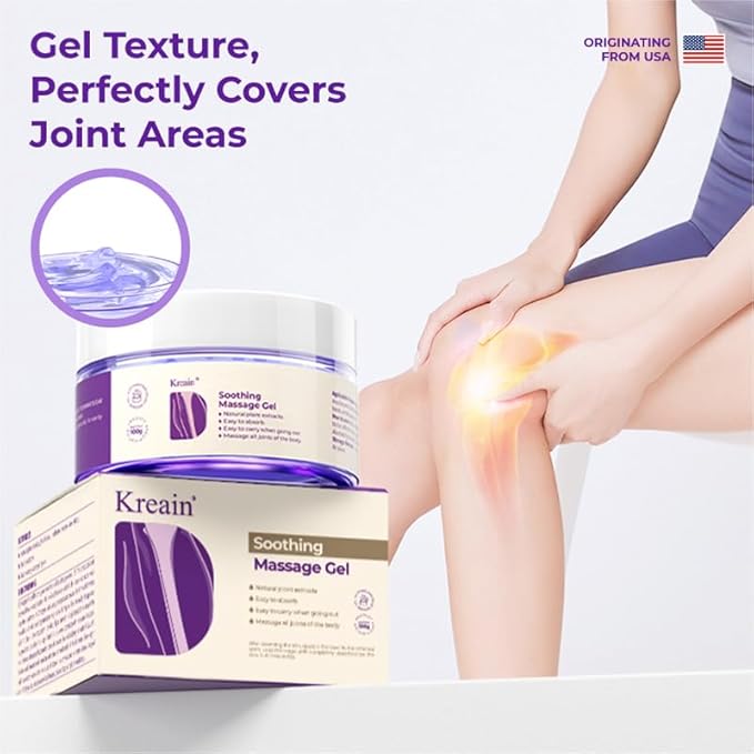Soothing Massage Pain Relief Gel, Joint Purple Gel Cooling Soothes Cream for Knees, Hand Arthritis, Lumbar, Neck and Shoulders(3.5 Ounce, 3 Pack)