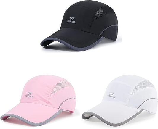 Running Hat Mesh Sports Cap Lightweight Quick Drying Runner Cap for Men Women