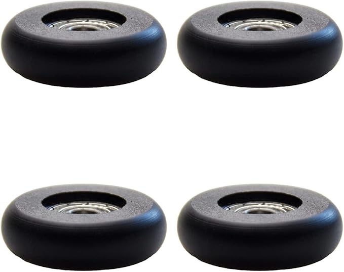 Total Gym Replacement Set Wheels/Rollers for Models 2000, 3000, and More -Black (4 Pack)