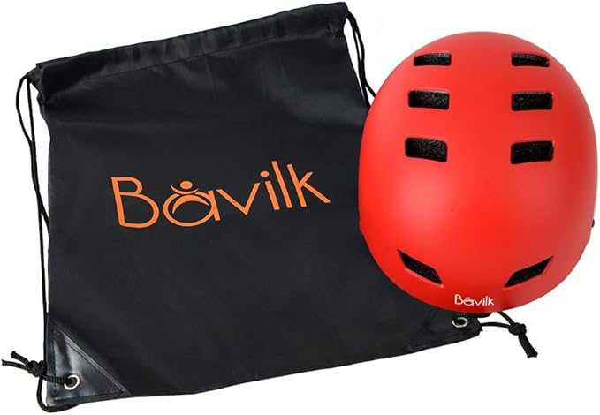 Bike Helmet 3 Sizes for Teenager Kids Youth Adults,Bavilk Skateboard Helmet Adjustable Multi-Sport Bicycle Cycling Scooter Roller Skate Inline Skating Rollerblading for Girls Boys Women Men Teen