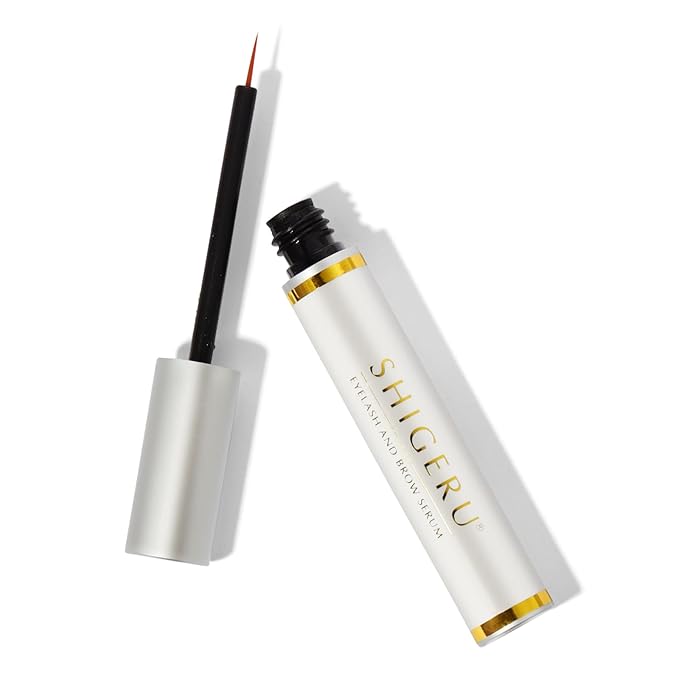 SHIGERU Lash and Brow Natural Oil-Free Growth Serum, Japanese Salon Formula for Longer, Thicker, Fuller Appearing Lashes – 5ml