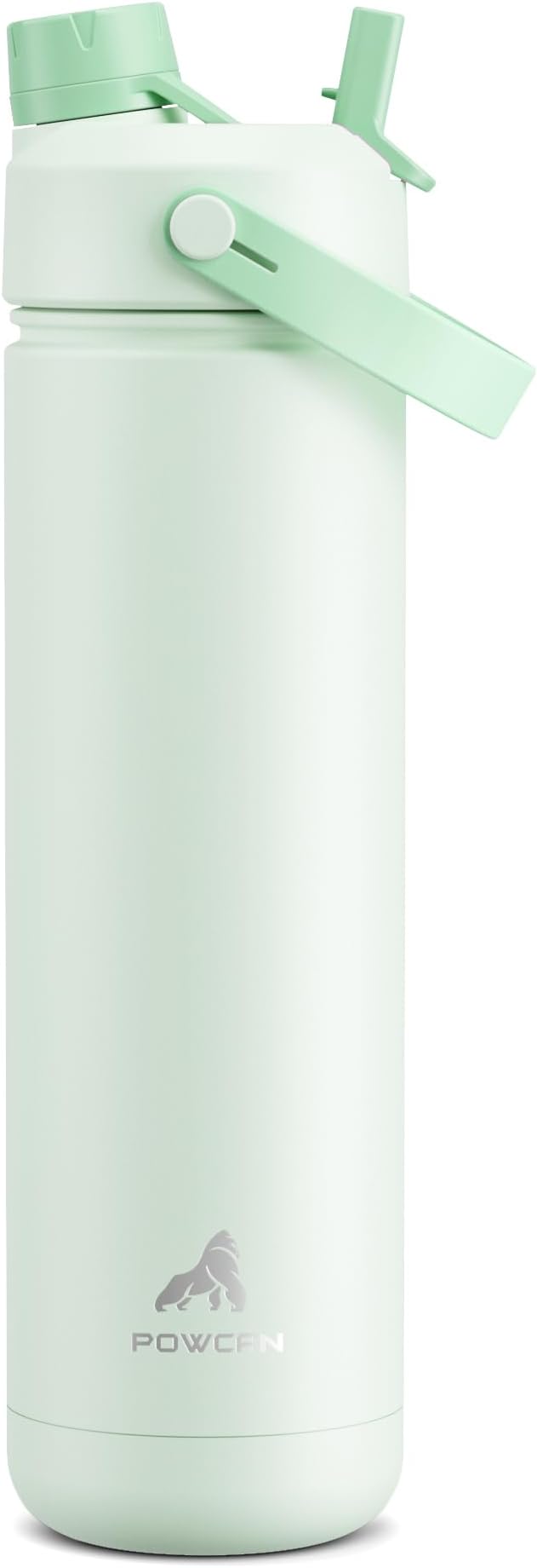 26 oz Insulated Water Bottle with 2-in-1 Straw and Spout Lid, Keep Cold 24H, Leak-Proof, Fits in Car Cup Holder, Stainless Steel Water Bottle for Sports, Travel, and School (Mint)