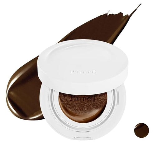 Parnell Cicamanu Serum Cushion 57N Deep Amber 0.52 fl oz | Hydrating Serum Foundation for Soothing, Pore Blurring & Radiant Glass Skin | Lightweight Korean Cushion for Sensitive Skin | K-Beauty