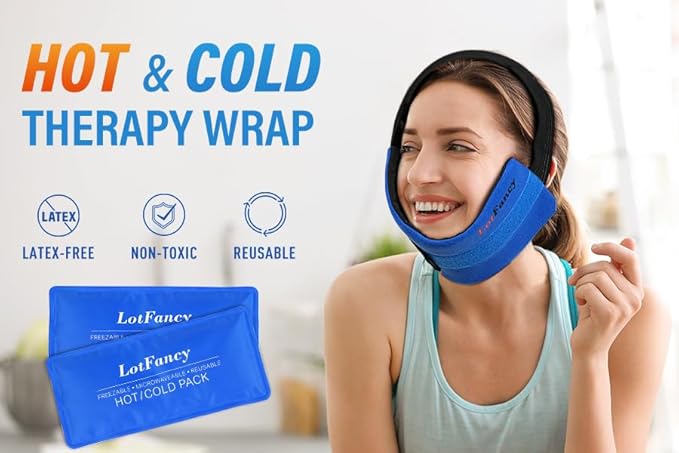 LotFancy Ice Packs for Injuries Reusable, 2 Gel Packs Wrap for Knee Head Neck Ankle Wrist Elbow Foot Legs Back Joint Pain Relief, Hot Cold Therapy for Surgery Recovery, First Aid, FSA HSA Eligible