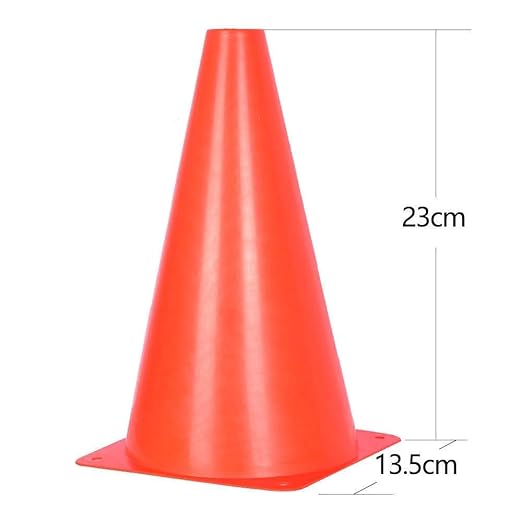 Alyoen 9 inch Orange Traffic Cones, Plastic Sport Cones, Soccer Training Cones for Outdoor Activity & Festive Events (Sets of 10/15/ 20)