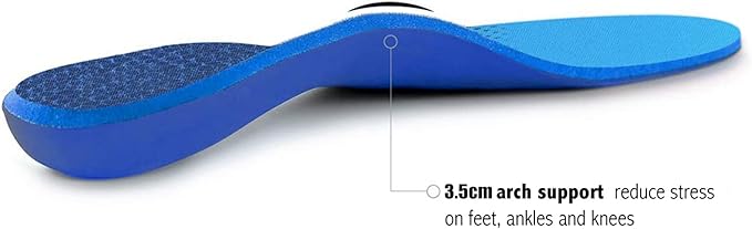 Plantar Fasciitis Feet Insoles Arch Supports Orthotics Inserts Relieve Flat Feet, High Arch (Mens 10-10 1/2 | Womens 12-12 1/2)
