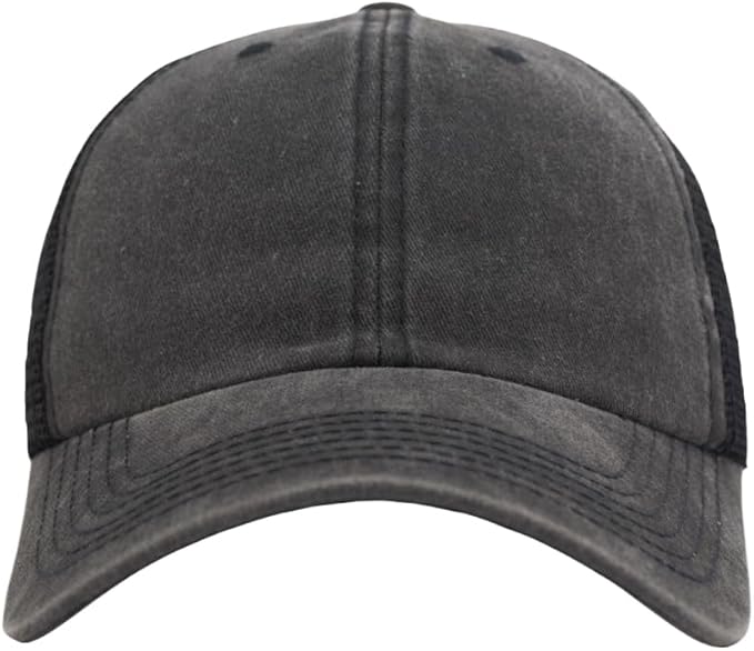 Comfy Vintage Trucker Baseball Hat- M/L/XL/XXL Women Men Unstructured Washed Dad Cap | Snapback | Soft Crown | Soft Mesh