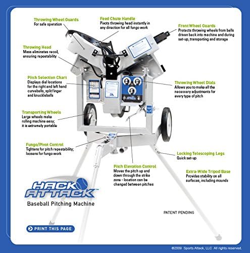 Hack Attack Baseball Pitching Machine by Sports Attack