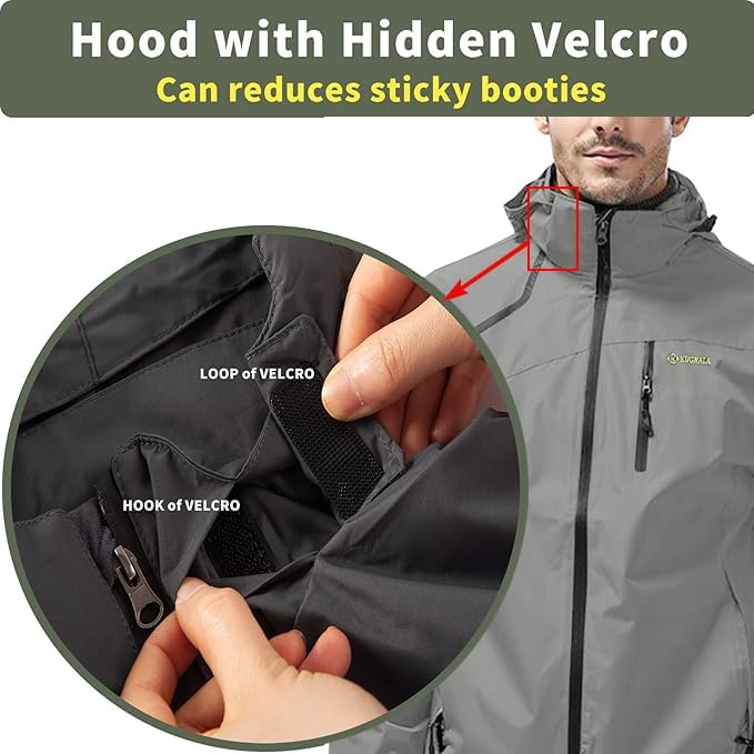 Mens Lightweight Waterproof Jacket Windproof Rain Hooded jackets for Running Hiking Cycling Travel M-7XL