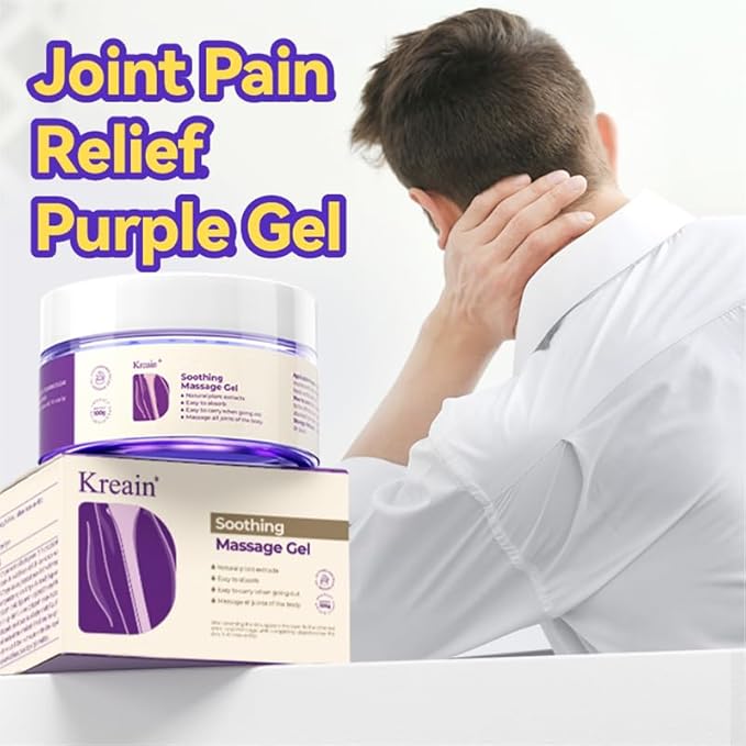 Soothing Massage Pain Relief Gel, Joint Purple Gel Cooling Soothes Cream for Knees, Hand Arthritis, Lumbar, Neck and Shoulders(3.5 Ounce, 3 Pack)