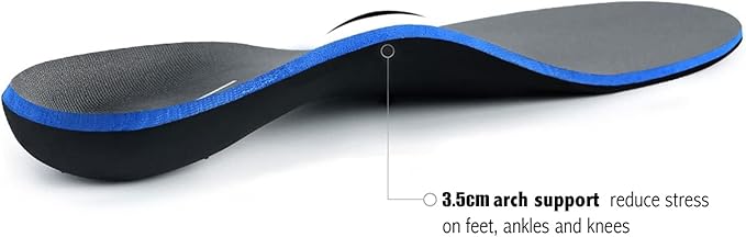Plantar Fasciitis Feet Insoles Arch Supports Orthotics Inserts Relieve Flat Feet, High Arch (Mens 8-8 1/2 | Womens 10-10 1/2)