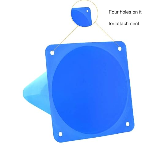 Alyoen 9 inch Traffic Cones, Plastic Sport Cones, Blue Soccer Training Cones for Outdoor Activity & Festive Events (Sets of 10/15/ 20)