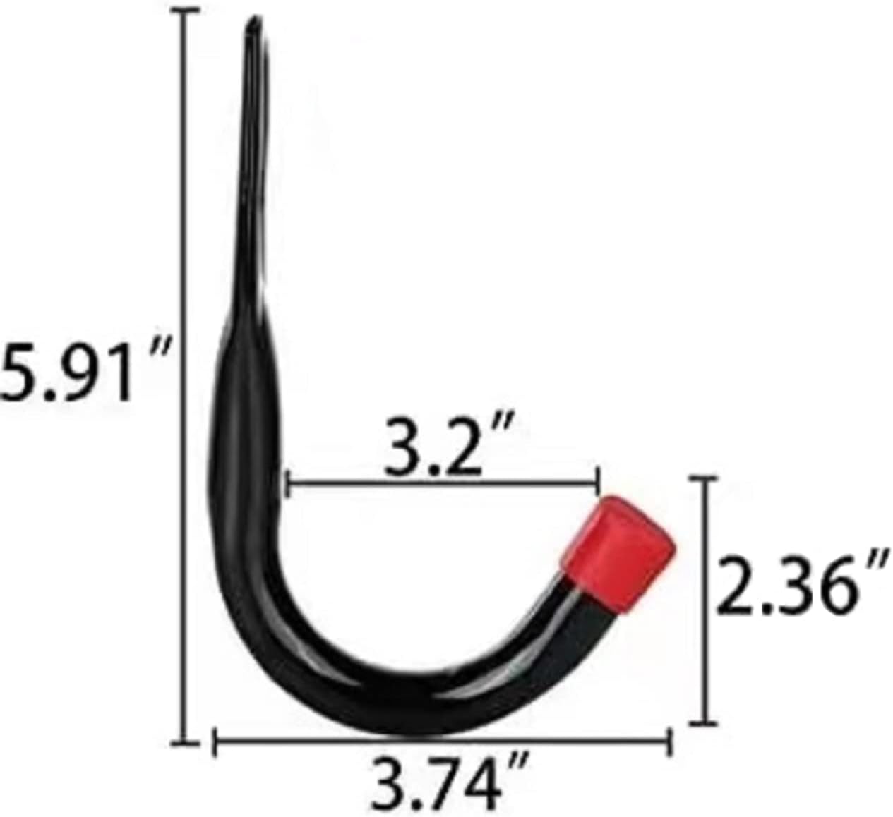 6-Pack Garage Hooks for Hanging Heavy-Duty Garage Storage Organization Hooks, Practical Staircase Wall Hooks and Tool Hooks for Garden Tools, Bicycle Garage Storage Organization Hooks (red)